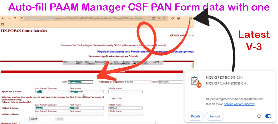 Latest Nsdl Paam Manager New Pan And Csf Pan Extension Download product image 2